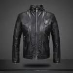 veste philipp plein leahter cuir pas cher line zipper